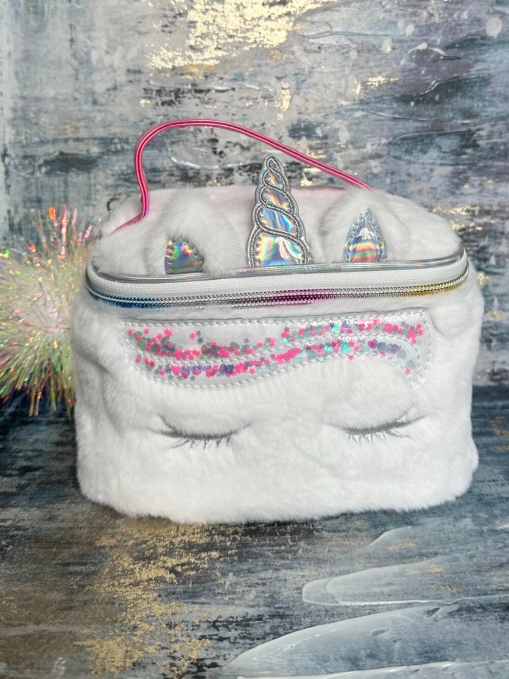 Shiny Unicorn Makeup Bag
